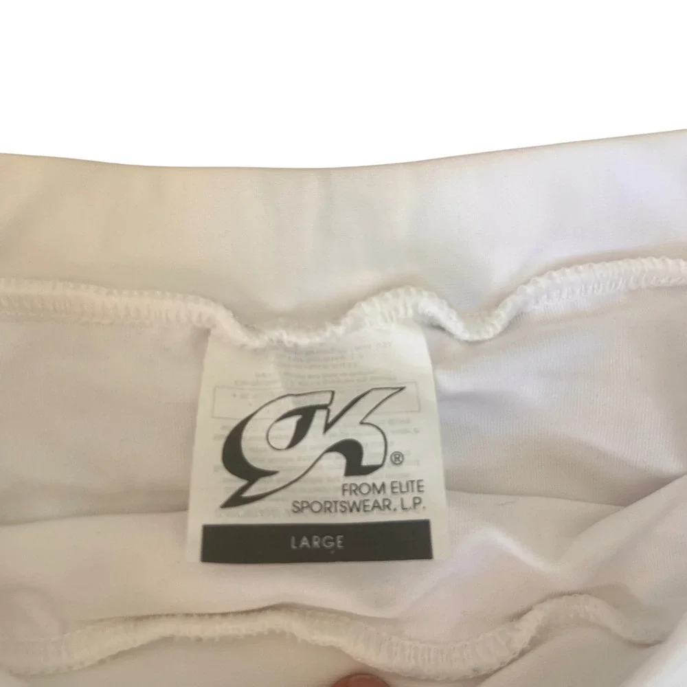 GK Elite Sportswear‎ White Gymnastics Dance Skort Skirt Child Large NWT Tennis